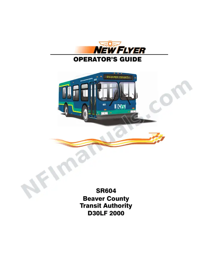 New Flyer D30LF Manual Package - Beaver County Transit Authority included manual preview