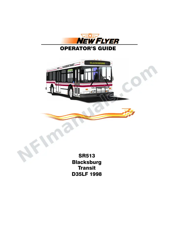 SR513 Operator's Guide, Blacksburg Transit first-page preview