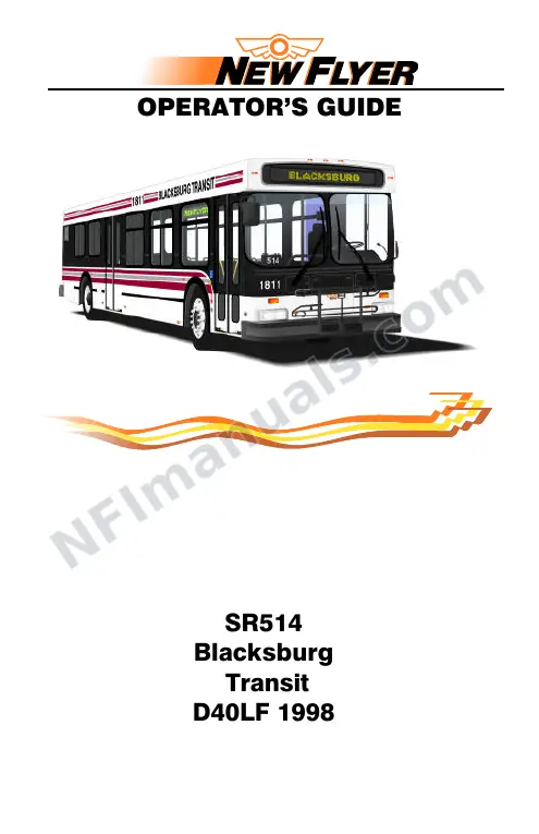 SR514 Operator's Guide, Blacksburg Transit first-page preview