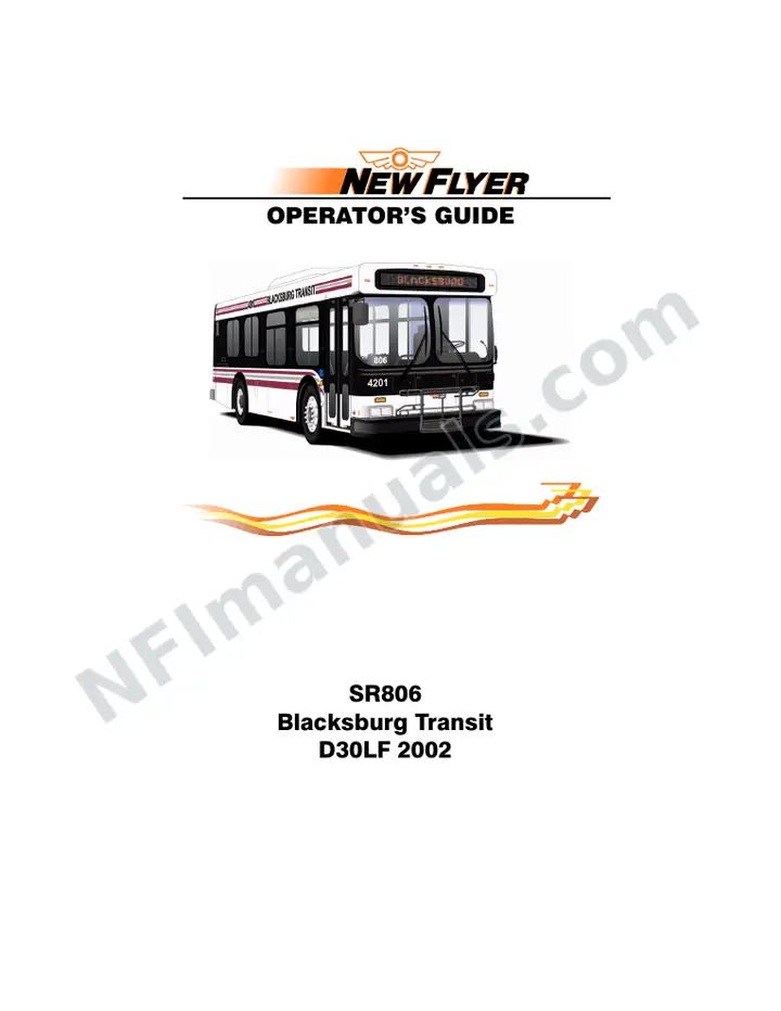 New Flyer D30LF Manual Package - Blacksburg Transit included manual preview