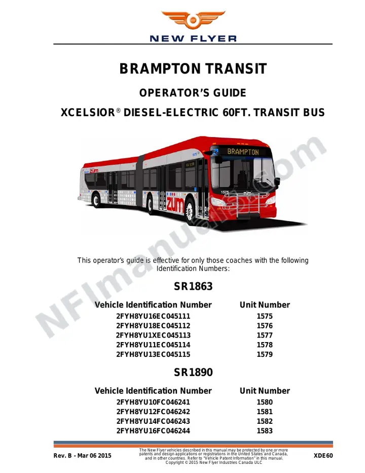 SR1863_1890 Operator's Guide, Brampton Transit first-page preview