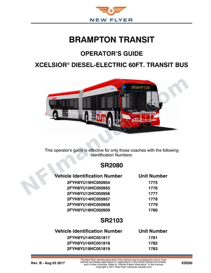SR2080_2103 Operator's Guide, Brampton Transit first-page preview