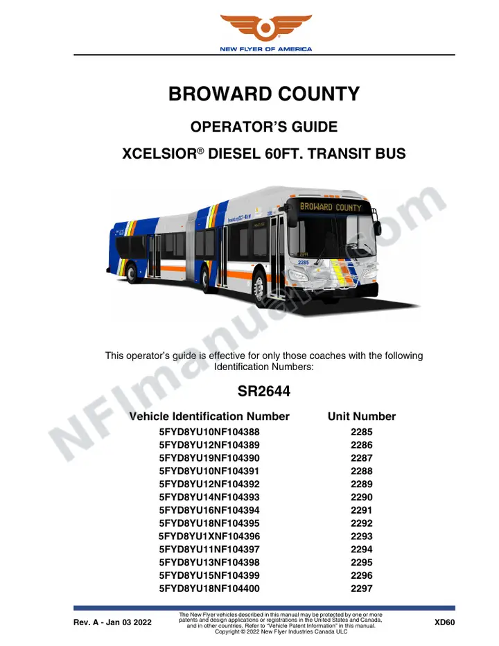SR2644 Operator's Guide, Broward County first-page preview