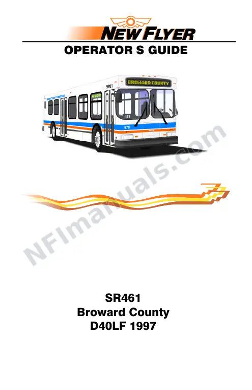 New Flyer D40LF Manual Package - Broward County Transit included manual preview