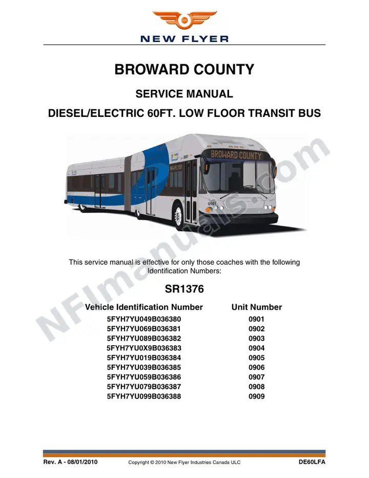 SR1376 Service Manual, Broward County first-page preview