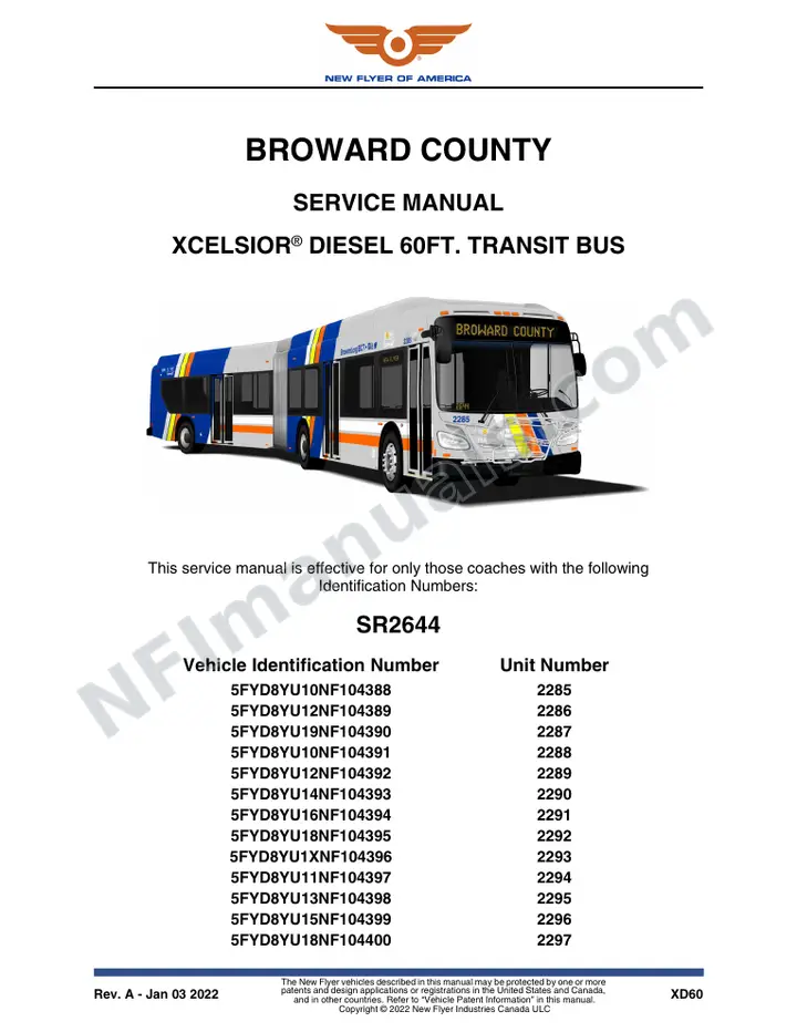 SR2644 Service Manual, Broward County first-page preview