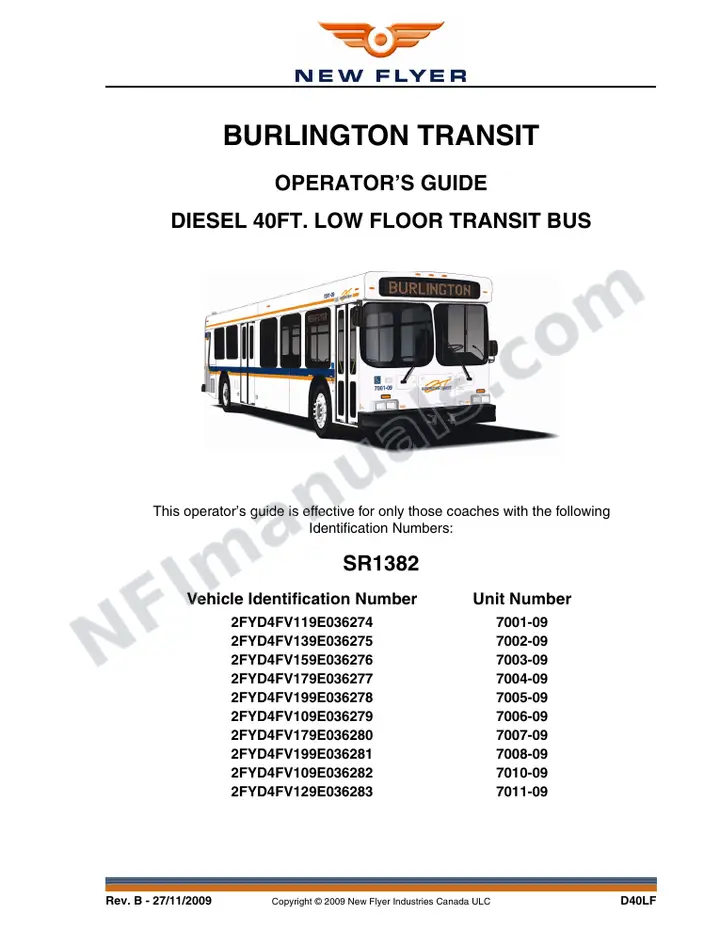 SR1382 Operator's Guide, Burlington Transit first-page preview