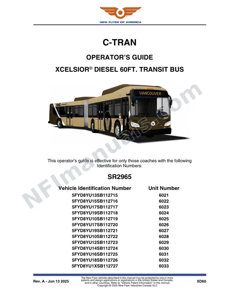 SR2965 Operator's Guide, C-Tran first-page preview