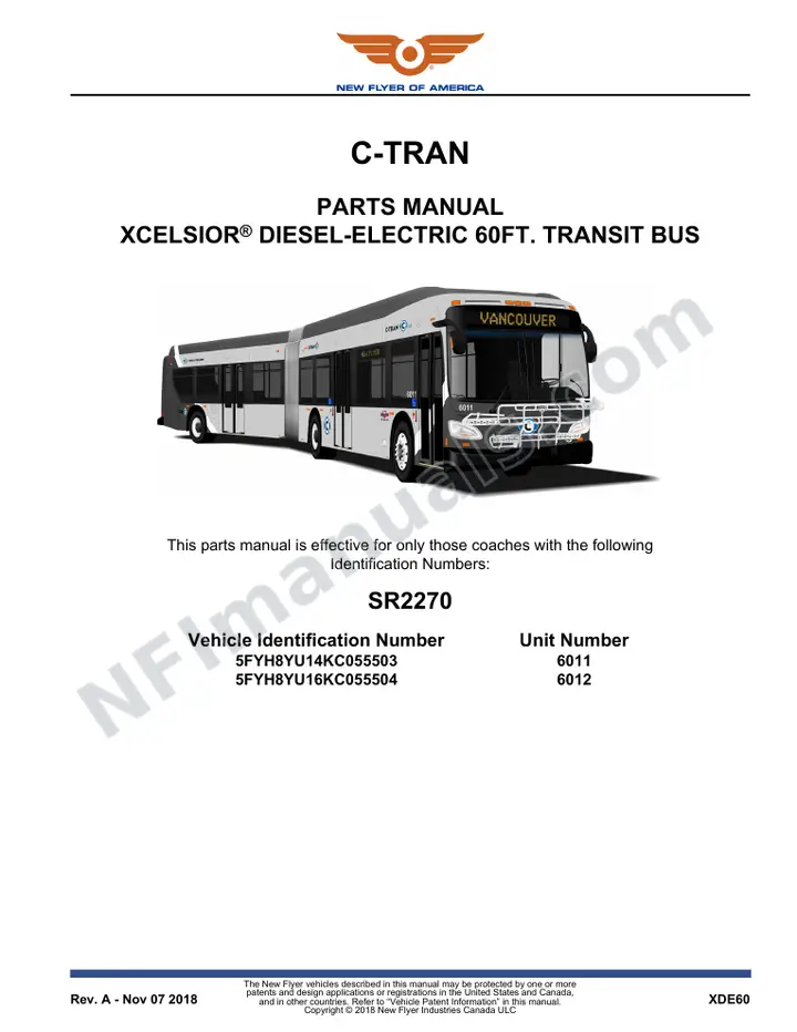 SR2270 Parts Manual, C-TRAN first-page preview
