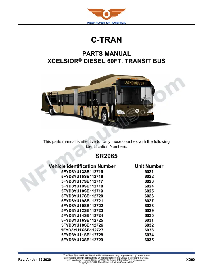 SR2965 Parts Manual, C-Tran first-page preview