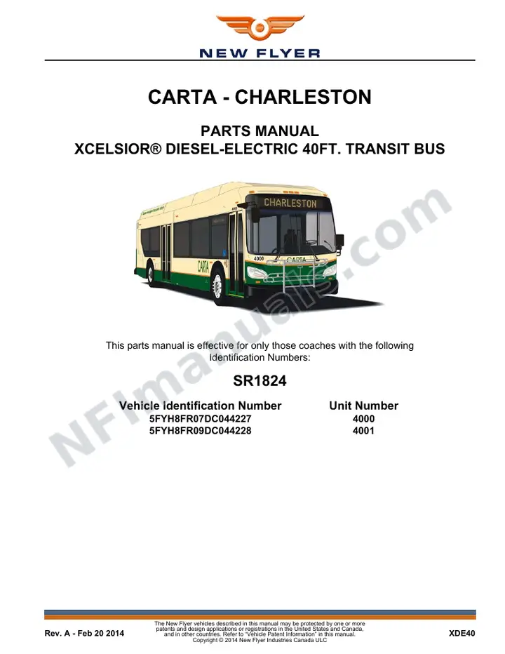 1824 Parts Manual, CARTA - Charleston first-page preview