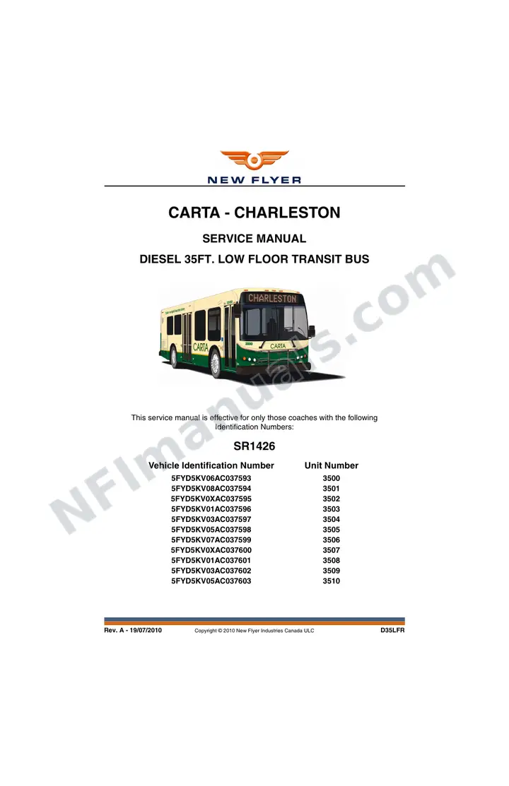 SR1426 Service Manual, CARTA - Charleston first-page preview