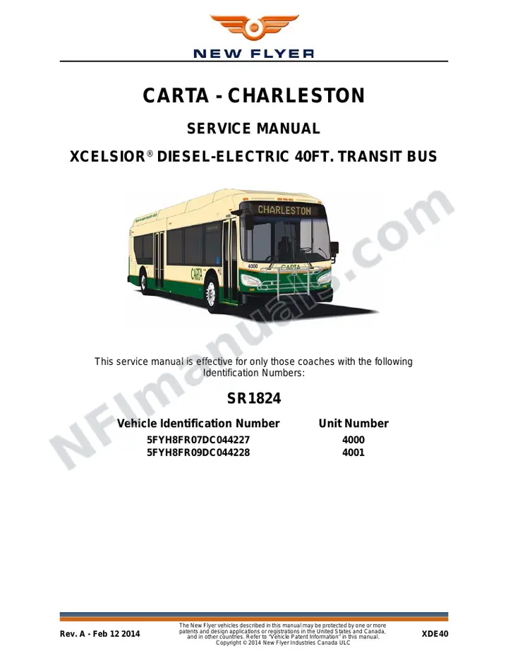 SR1824 Service Manual, CARTA - Charleston first-page preview