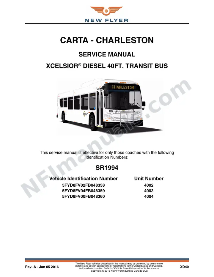 SR1994 Service Manual, CARTA - Charleston first-page preview