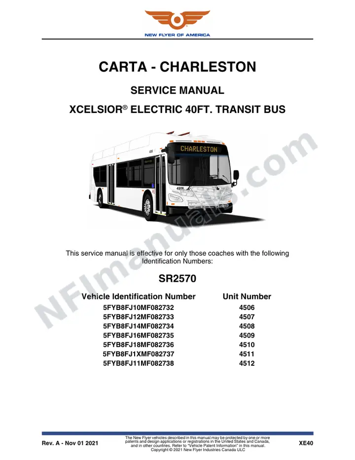 SR2570 Service Manual, CARTA - Charleston first-page preview