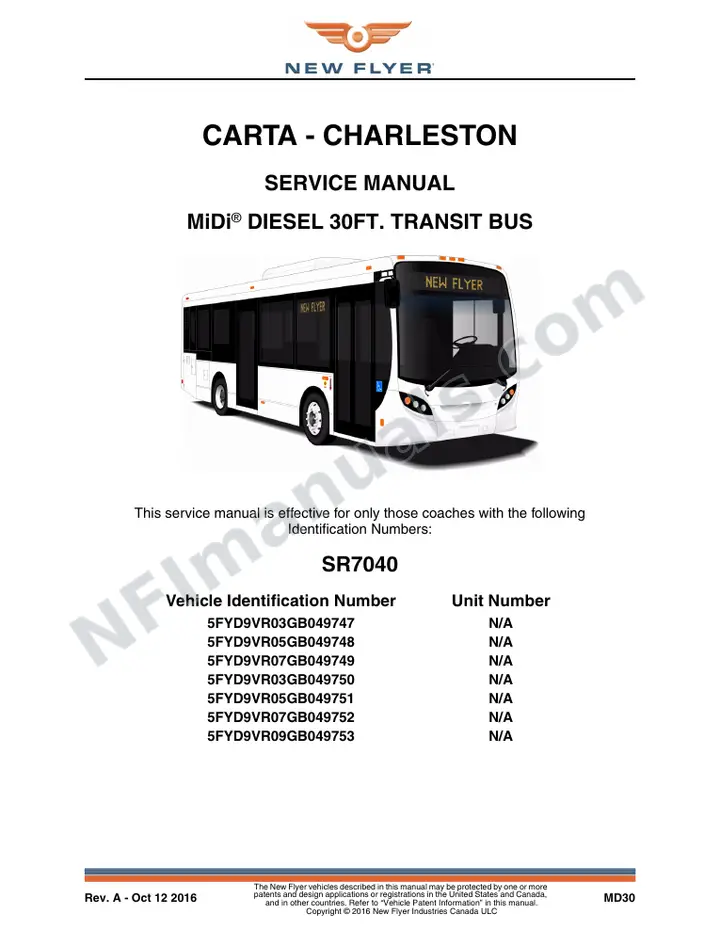 SR7040 Service Manual, CARTA - Charleston first-page preview
