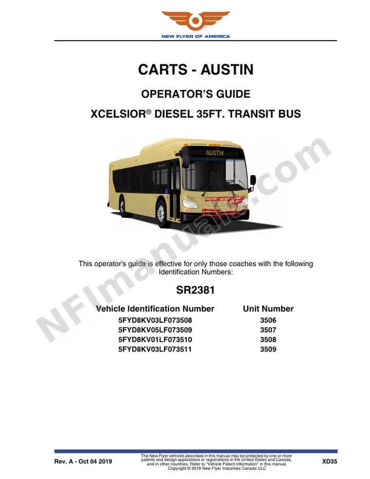 SR2381 Operator's Guide, CARTS - Austin first-page preview