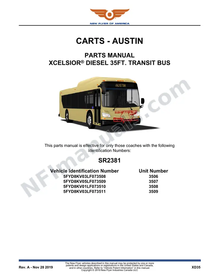 SR2381 Parts Manual, CARTS - Austin first-page preview