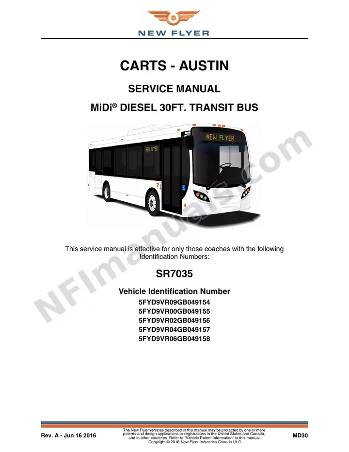 SR7035 Service Manual, CARTS - Austin first-page preview