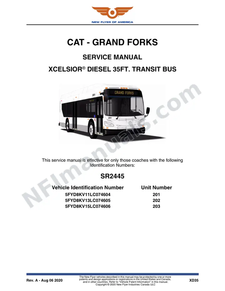 SR2445 Service Manual, CAT - Grand Forks first-page preview