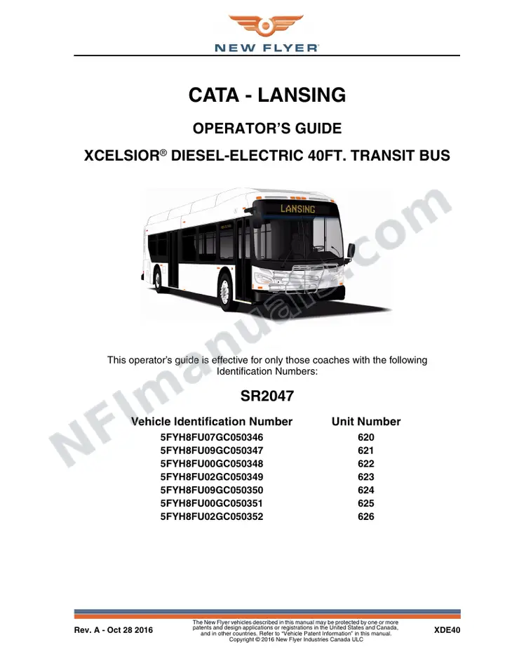 SR2047 Operator's Guide, CATA - Lansing first-page preview