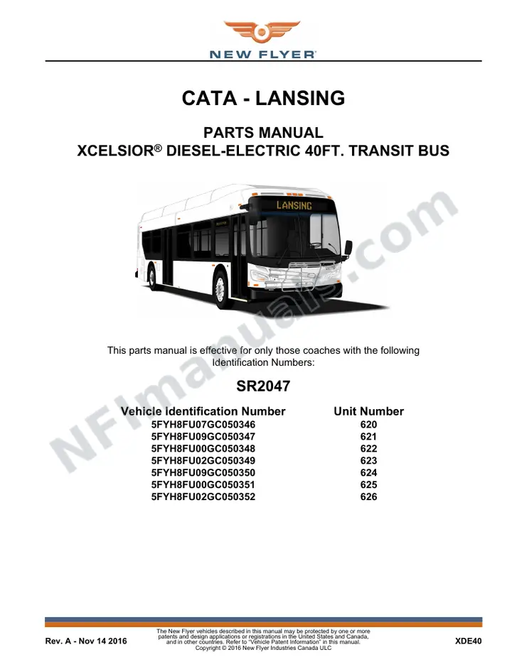 SR2047 Parts Manual, CATA - Lansing first-page preview