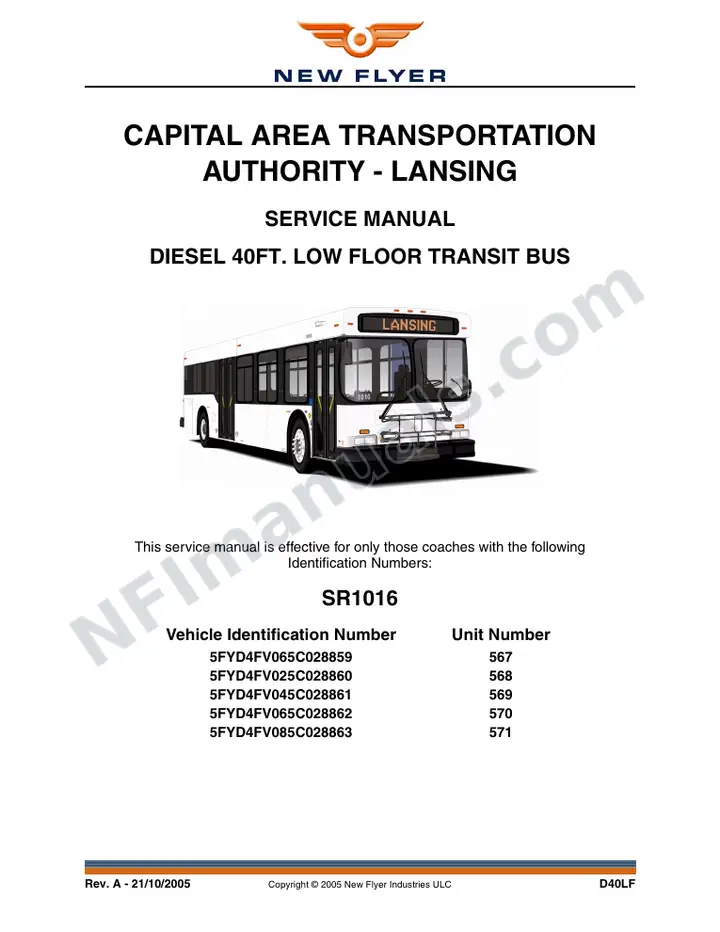 SR1016 Service Manual, CATA - Lansing first-page preview