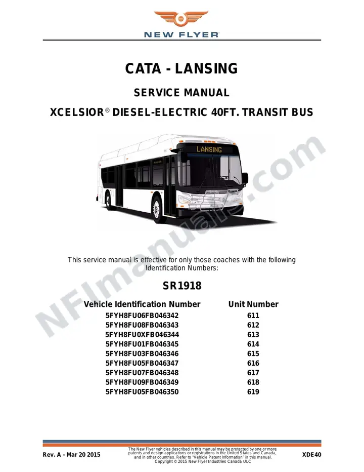 SR1918 Service Manual, CATA - Lansing first-page preview