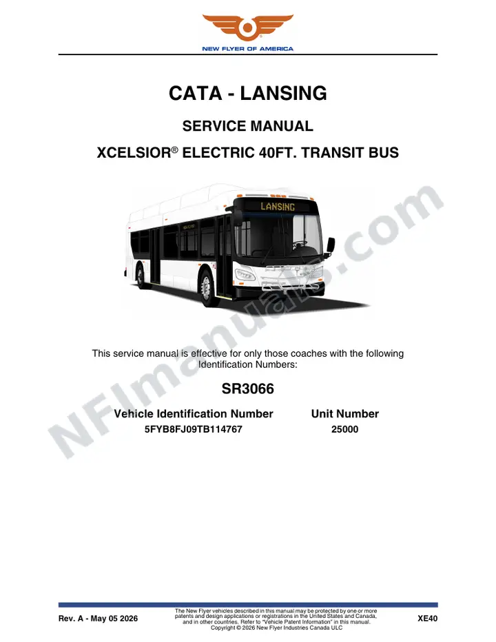 SR3066 Service Manual, CATA - Lansing first-page preview