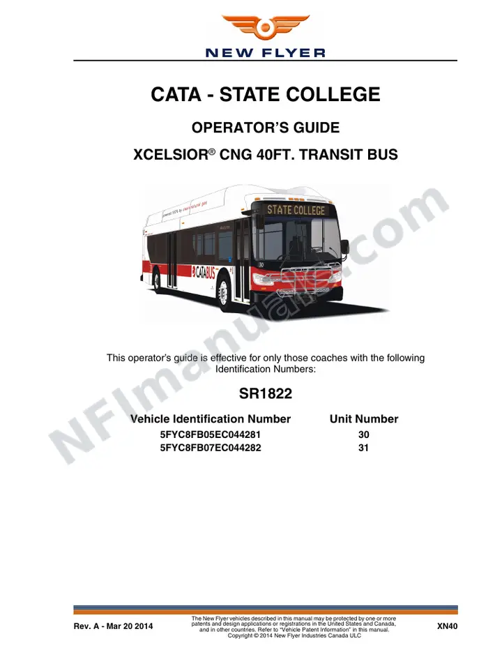SR1822 Operator's Guide, CATA - State College first-page preview