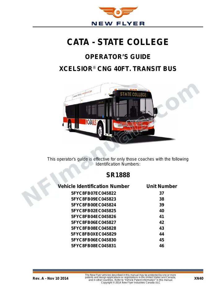 SR1888 Operator's Guide, CATA - State College first-page preview