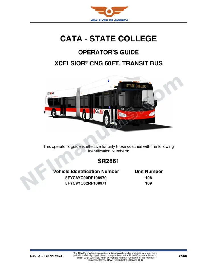 SR2861 Operator's Guide, CATA - State College first-page preview