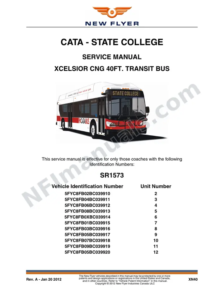 SR1573 Service Manual, CATA - State College first-page preview
