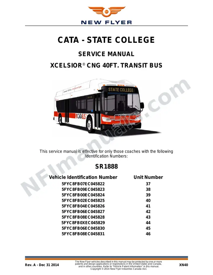 SR1888 Service Manual, CATA - State College first-page preview
