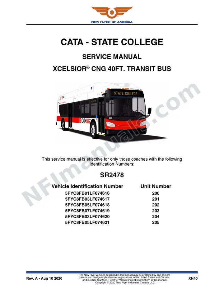 SR2478 Service Manual, CATA - State College first-page preview