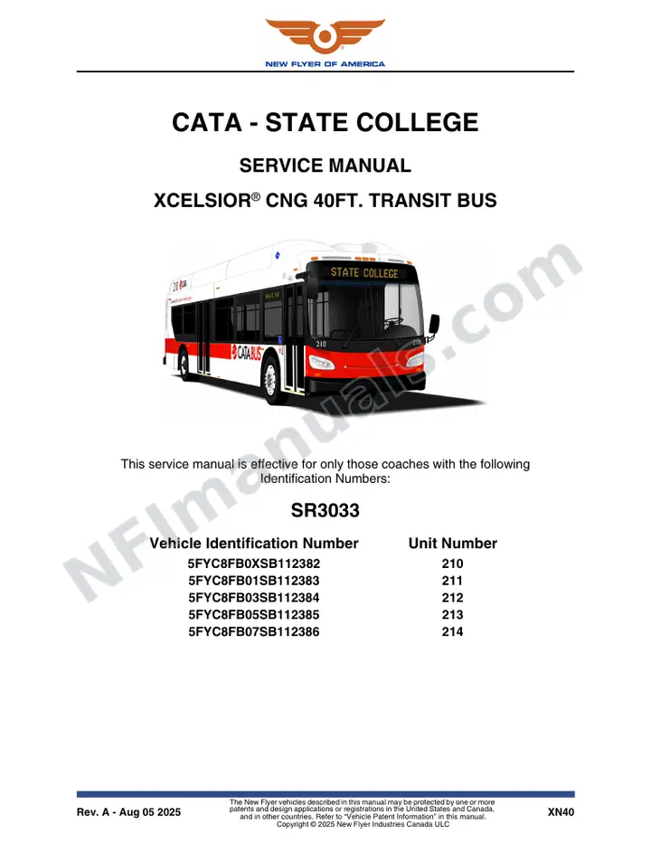 SR3033 Service Manual, CATA - State College first-page preview