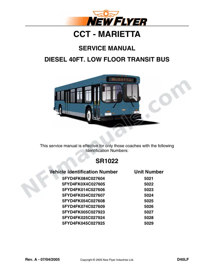 SR1022 Service Manual, CCT - Marietta first-page preview
