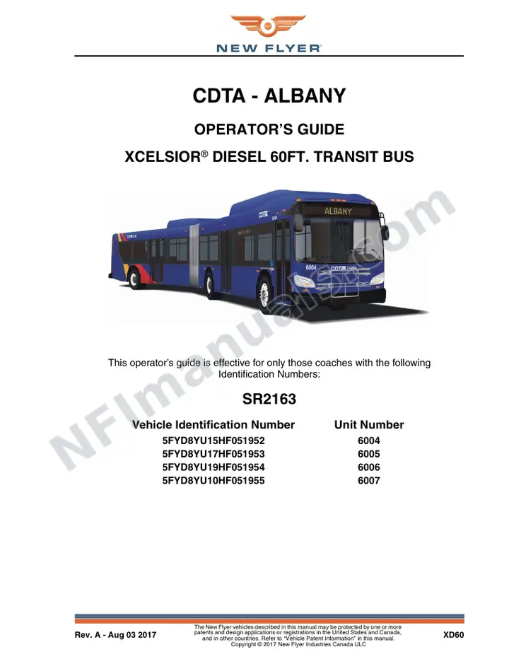 SR2163 Operator's Guide, CDTA - Albany first-page preview