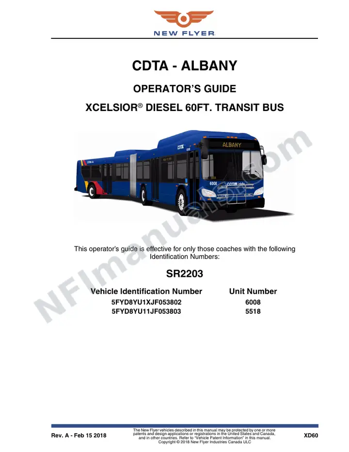 SR2203 Operator's Guide, CDTA - Albany first-page preview