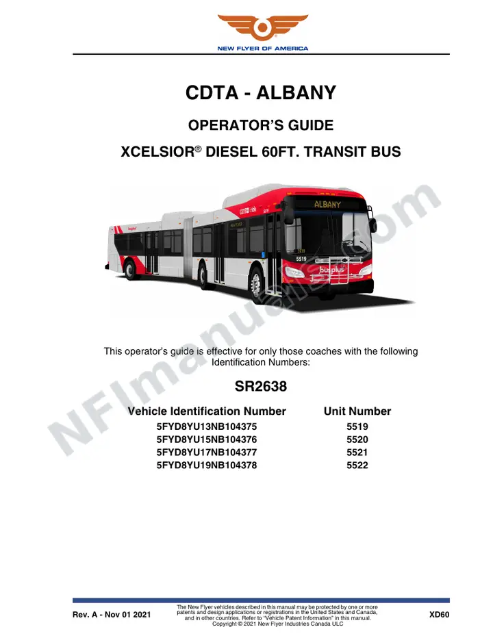 SR2638 Operator's Guide, CDTA - Albany first-page preview