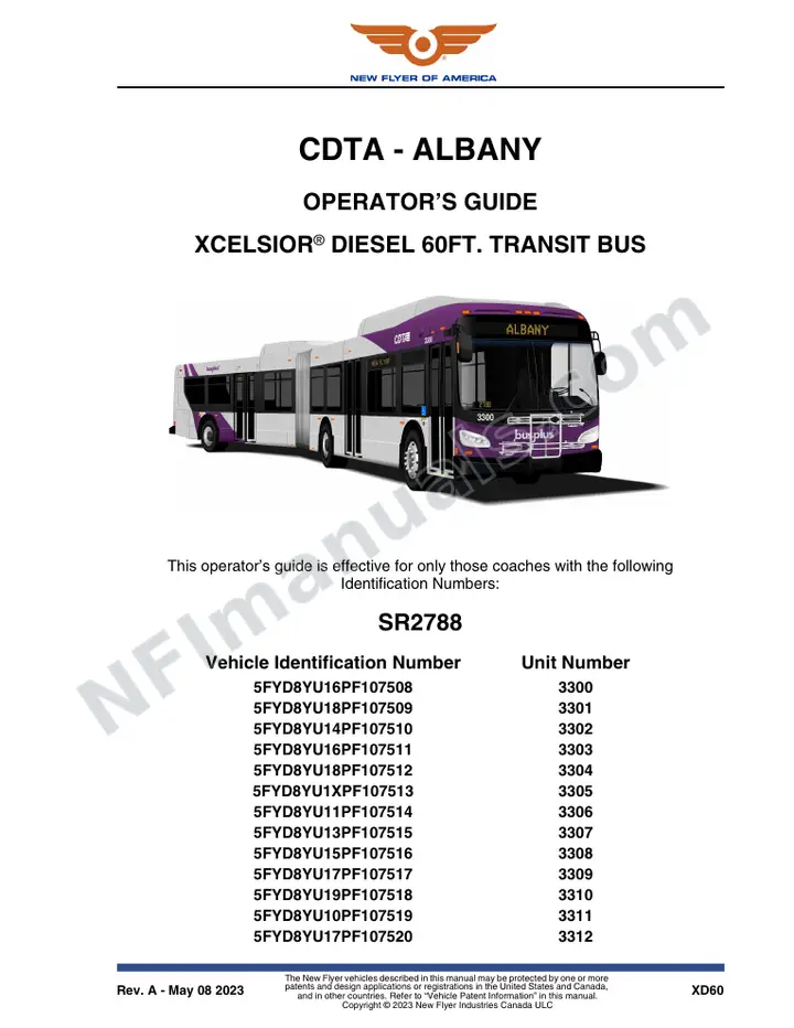 SR2788 Operator's Guide, CDTA - Albany first-page preview