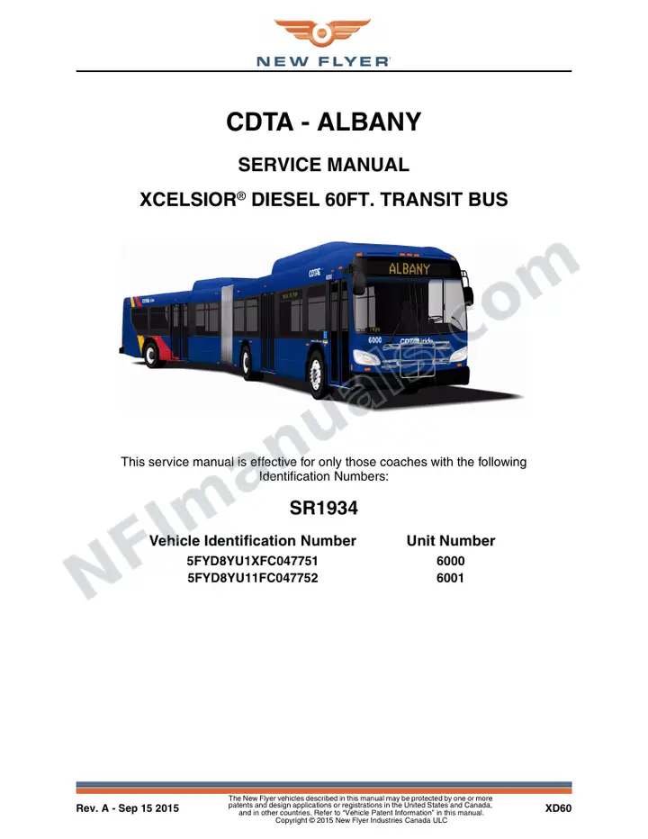 SR1934 Service Manual, CDTA - Albany first-page preview
