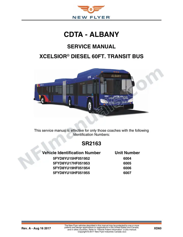 SR2163 Service Manual, CDTA - Albany first-page preview