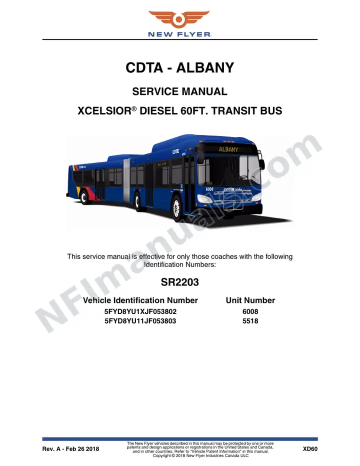 SR2203 Service Manual, CDTA - Albany first-page preview