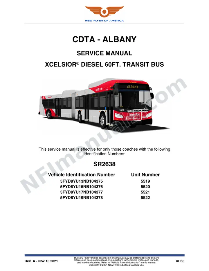 SR2638 Service Manual, CDTA - Albany first-page preview