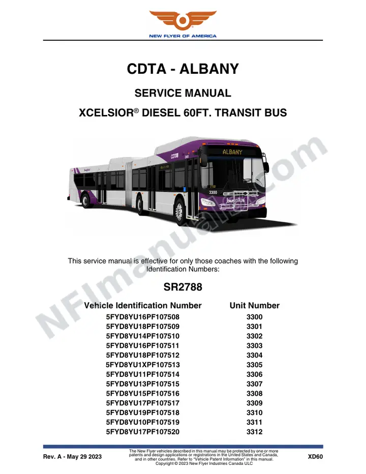 SR2788 Service Manual, CDTA - Albany first-page preview