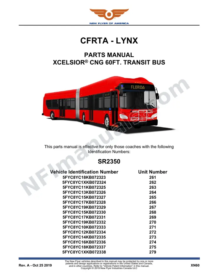 SR2350 Parts Manual, CFRTA - LYNX first-page preview