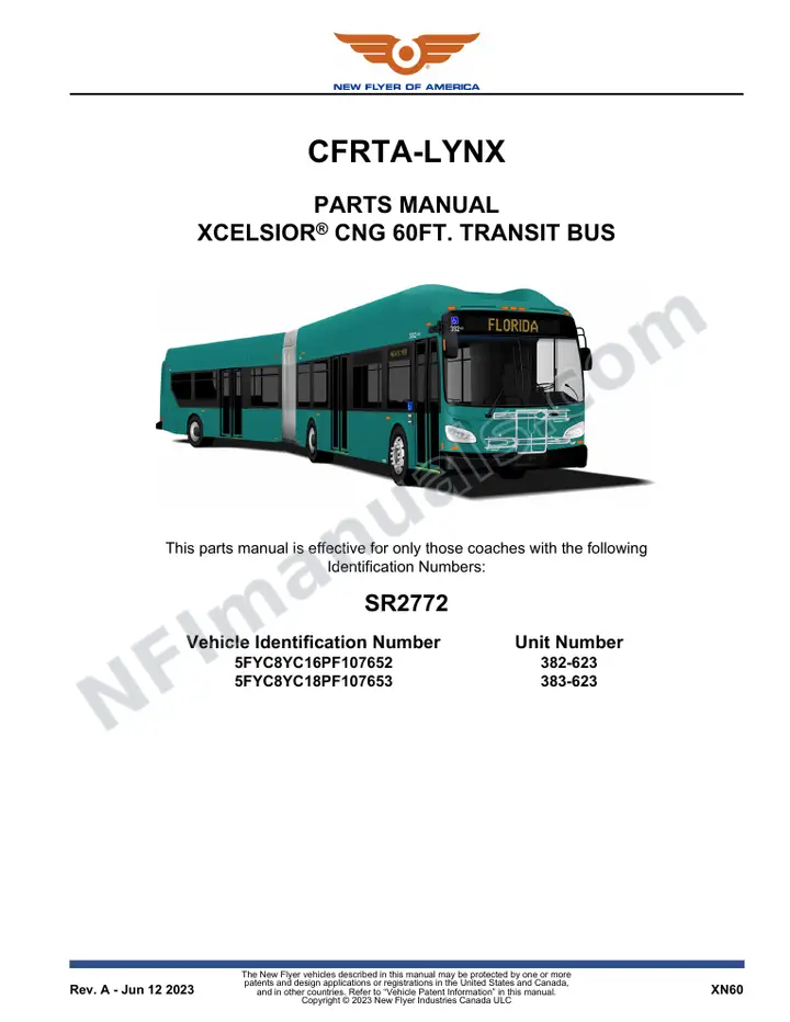 SR2772 Parts Manual, CFRTA-LYNX first-page preview