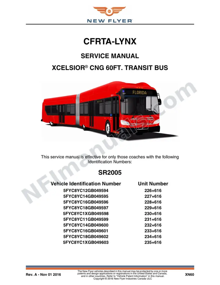 SR2005 Service Manual, CFRTA - Lynx first-page preview