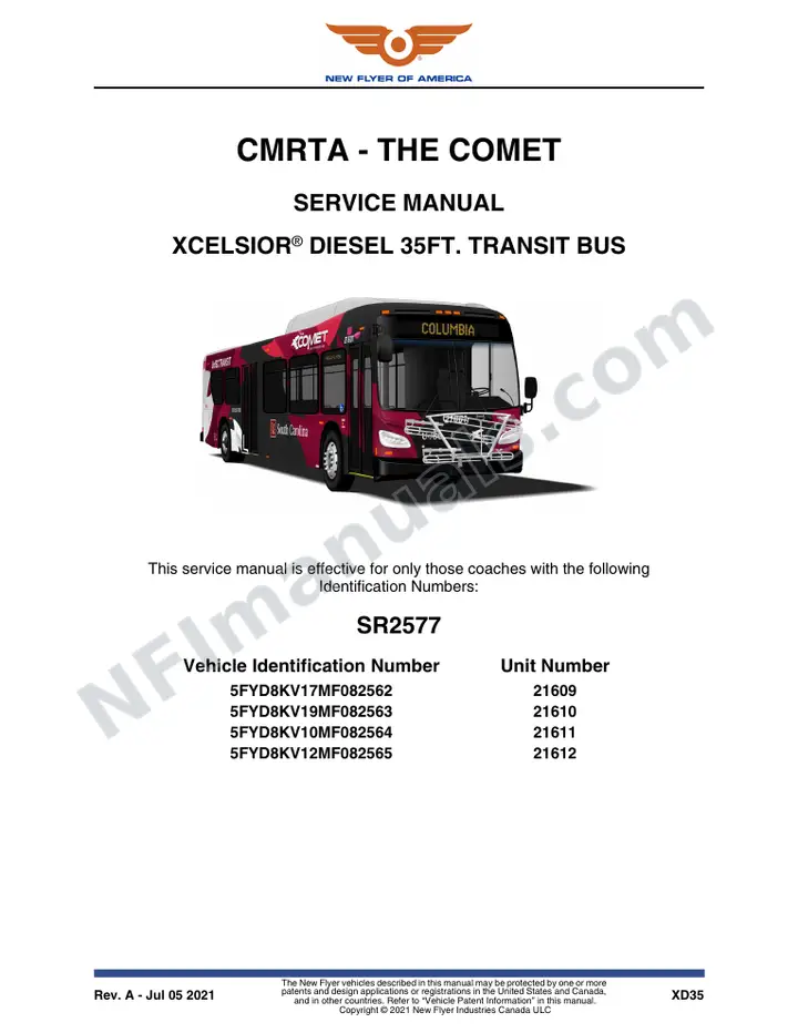 SR2577 Service Manual, CMRTA - The Comet first-page preview
